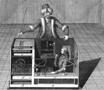 Fig 4: The mechanical &ldquo;Turkish Chess Player&rdquo; - 1769