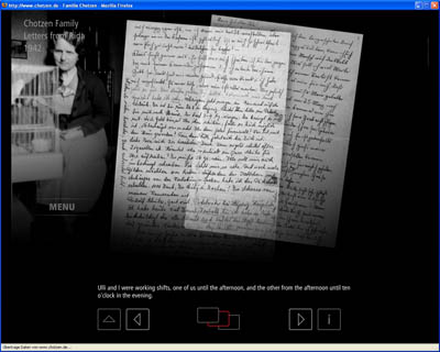 Fig 2: A letter sent from the concentration camp in Riga